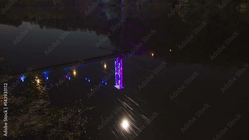 View from under bridge. Time lapse View from under bridge. Time lapse