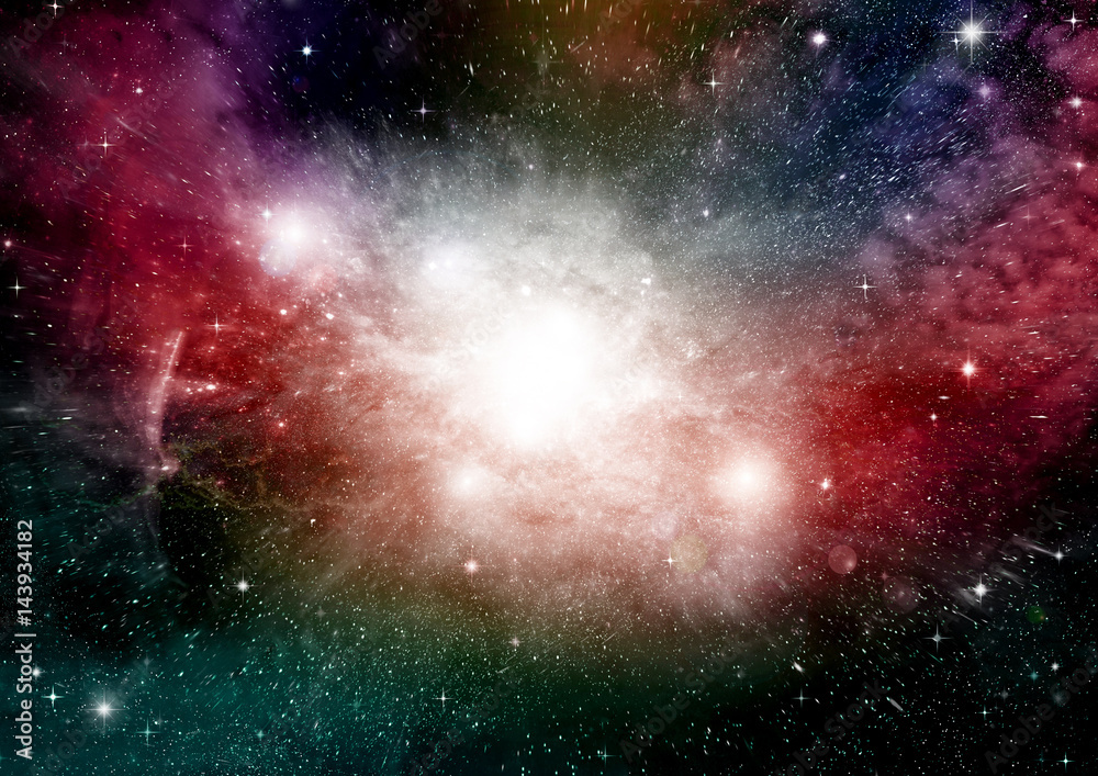 Naklejka premium galaxy in a free space