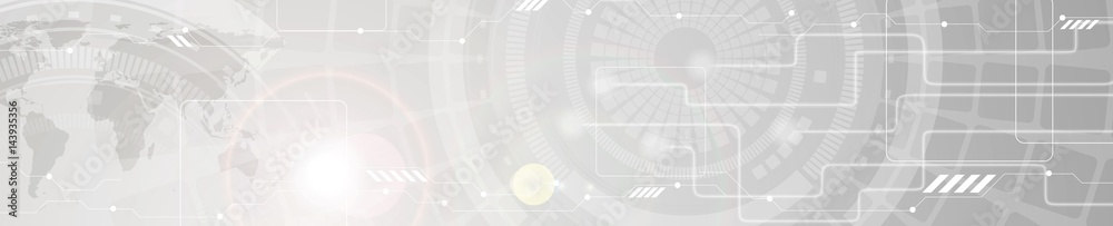 Abstract technology grey web header banner