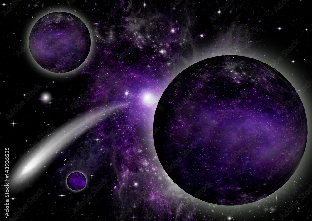 Obraz premium galaxy in a free space