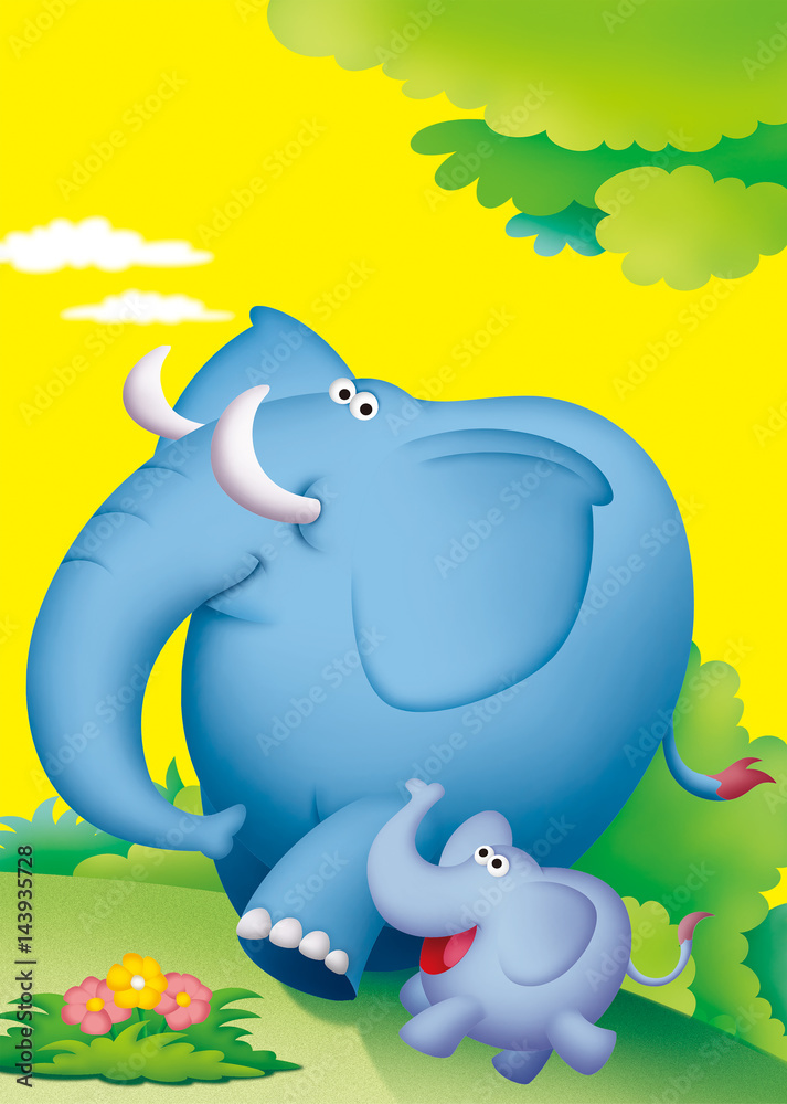 象の親子イラスト Images – Browse 1 Stock Photos, Vectors, and