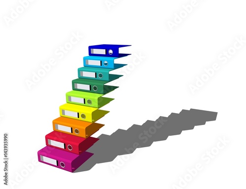 Empty colorful file folders...