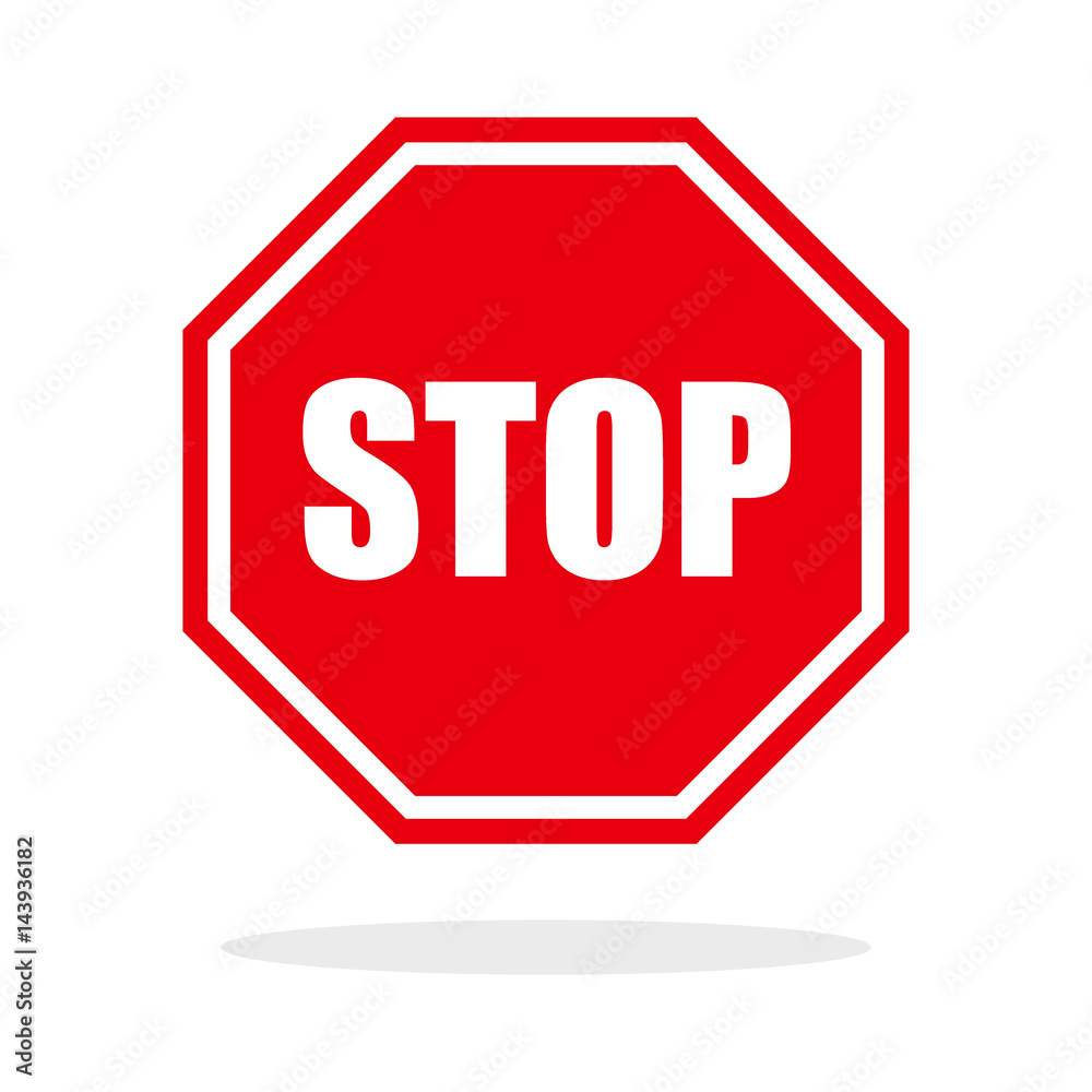 Stop icon. Vector illustration. Stop icon. Vector illustration.