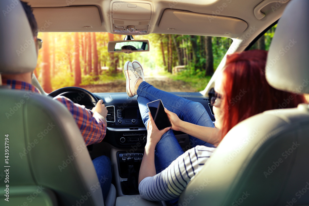 Fototapeta premium summer time and car 