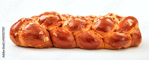 Fotografie Easter bread on white background