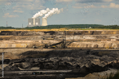 Brown coal mining Schleenhain, Germany