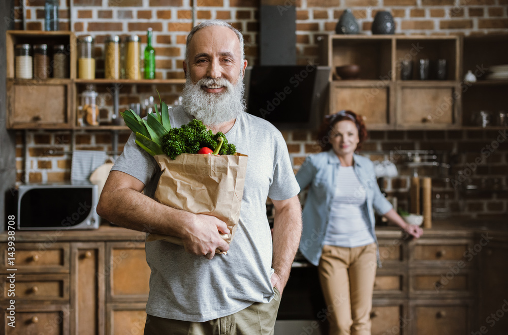 Man with fresh vegetables Man with fresh vegetables