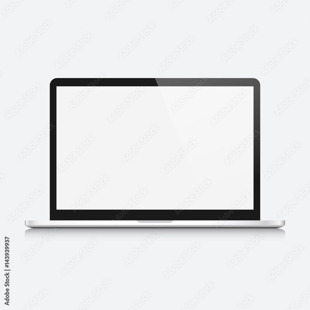 Modern open laptop computer isolated on white background Modern open laptop computer isolated on white background
