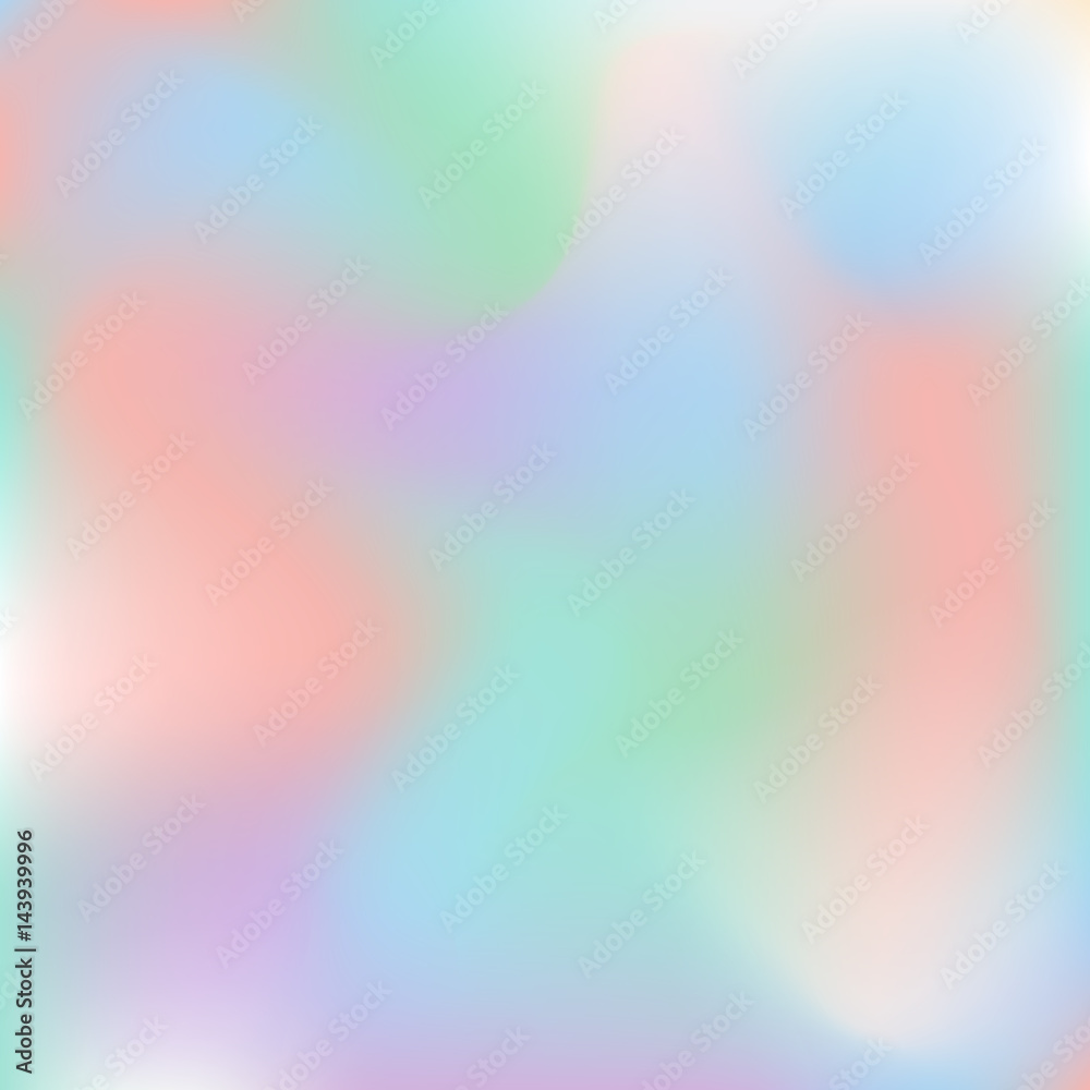 Vector holographic abstract background pastel colors