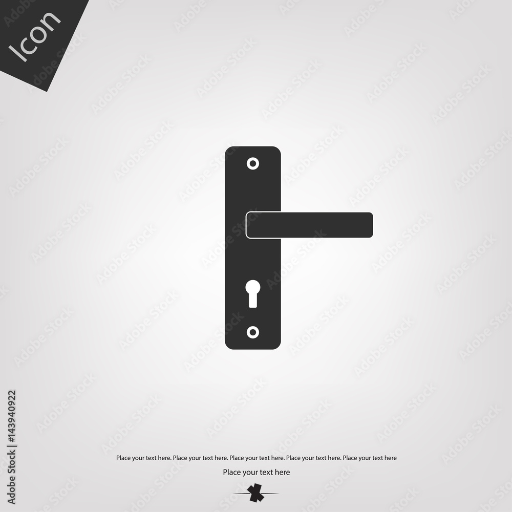 Door handle vector icon Door handle vector icon