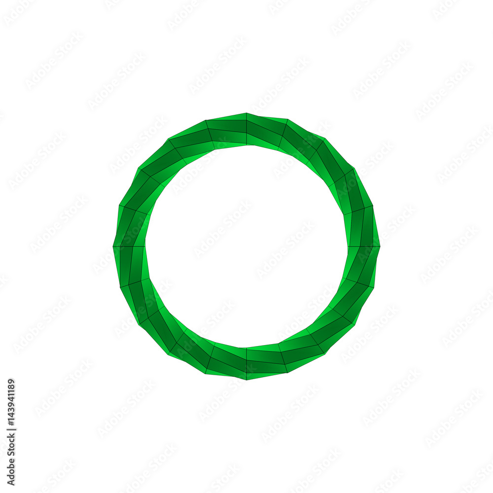Twisted ring. Isolated on white background. 3D rendering illustration. Twisted ring. Isolated on white background. 3D rendering illustration.