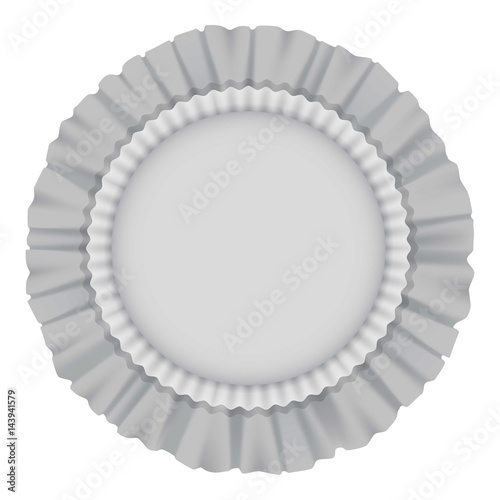White round cushion with frills mockup