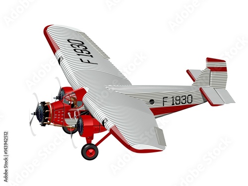 Vector Cartoon Retro Plane. Available EPS-10 vector format separated by groups for easy edit
