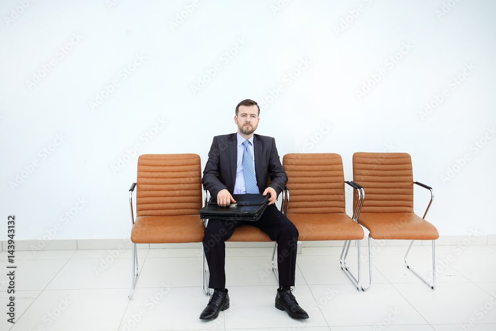 Businessman waiting for business meeting. Businessman waiting for business meeting.