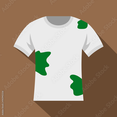 Dirty shirt icon, flat style