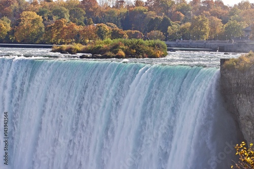 Beautiful image with amazing powerful Niagara waterfall