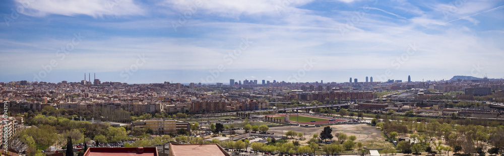 Vistas a Barcelona desde Santa Coloma de Gramanet,  Febrero de 2017