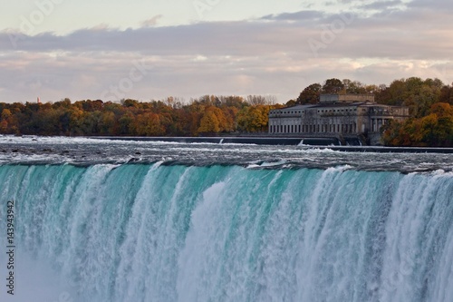 Beautiful isolated picture of amazing powerful Niagara waterfall