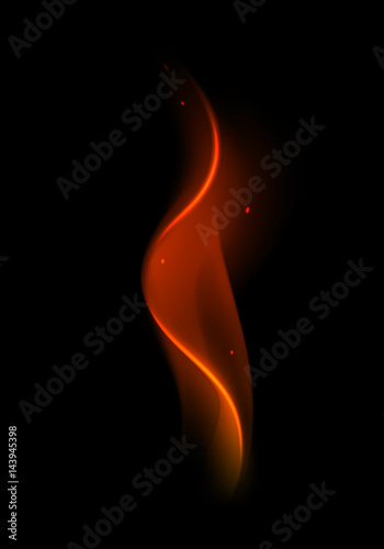 Vector Abstract Red Fire Flame on Background