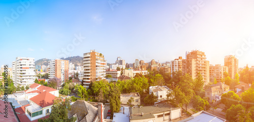 Panoramic view of the resedential neighborhood in Providencia commune in Santiago, Chile photo