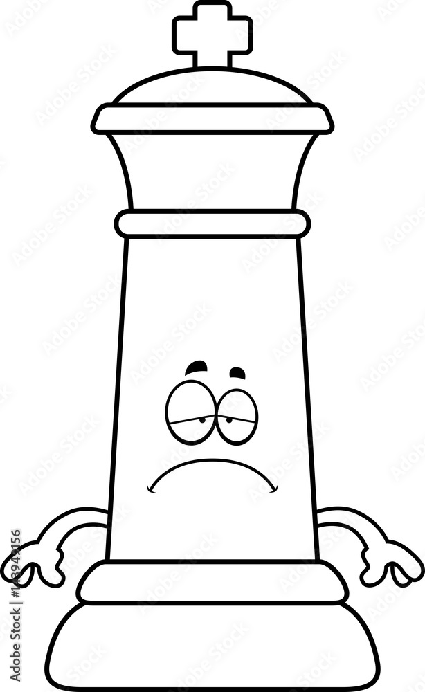 Sad Cartoon Chess King Stock Vector | Adobe Stock Sad Cartoon Chess King Stock Vector | Adobe Stock