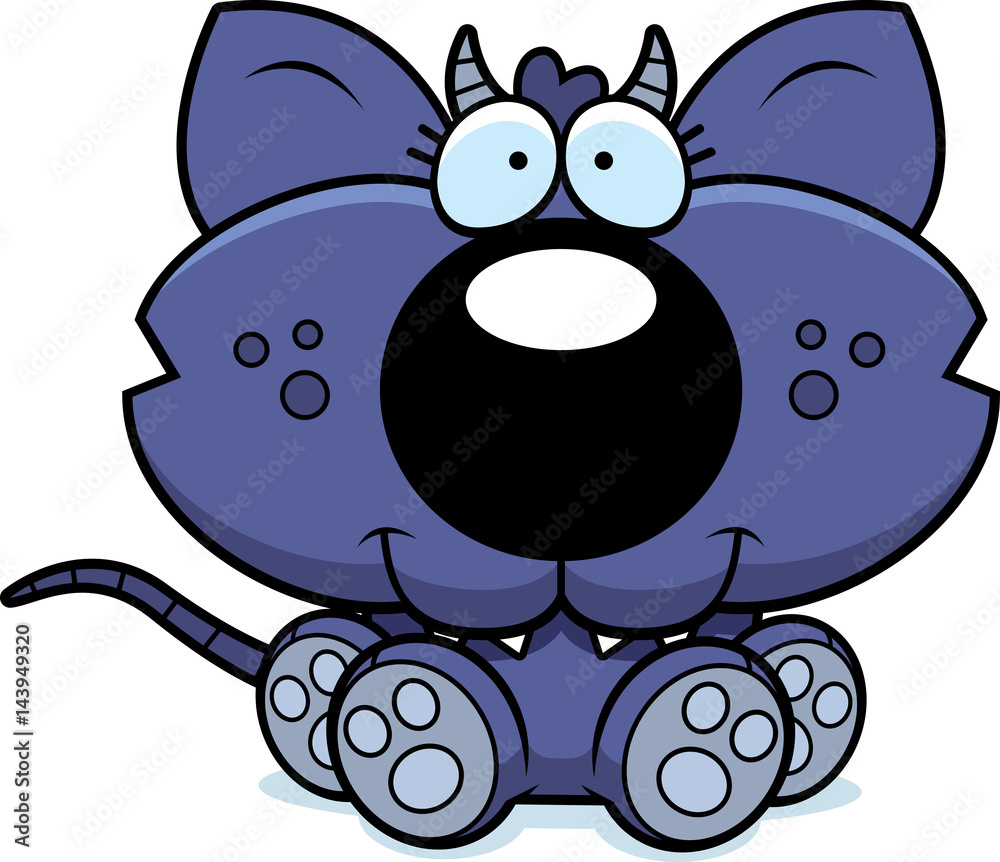 Cartoon Chupacabra Sitting Stock Vector | Adobe Stock