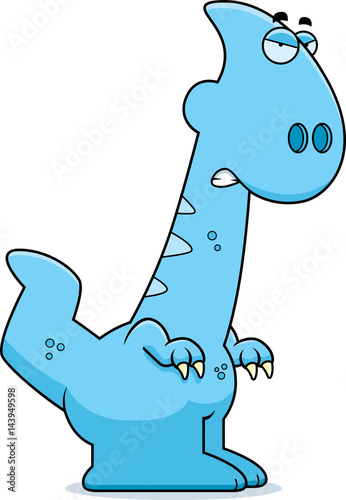 Angry Cartoon Parasaurolophus