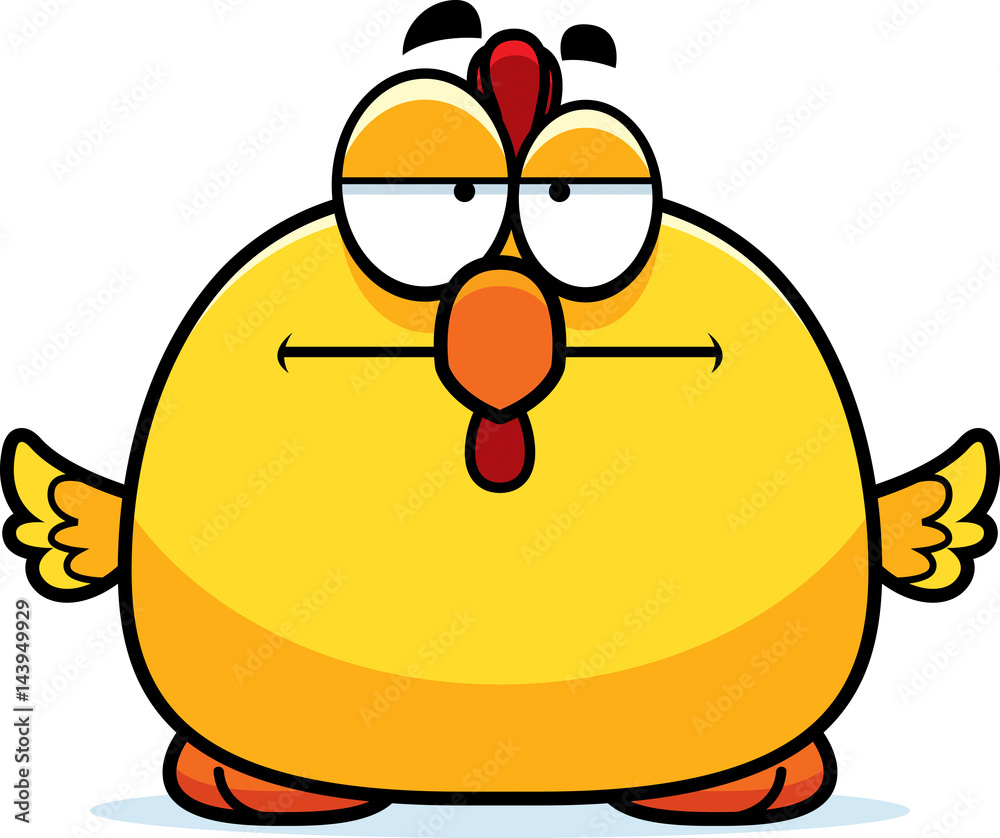 Fototapeta premium Bored Little Chicken