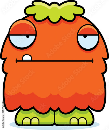 Bored Cartoon Fluffy Monster