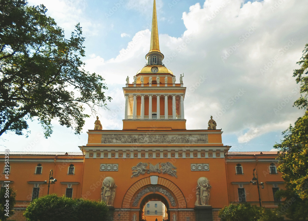 Admiralty building, Saint Petersburg, Russia - July 2016