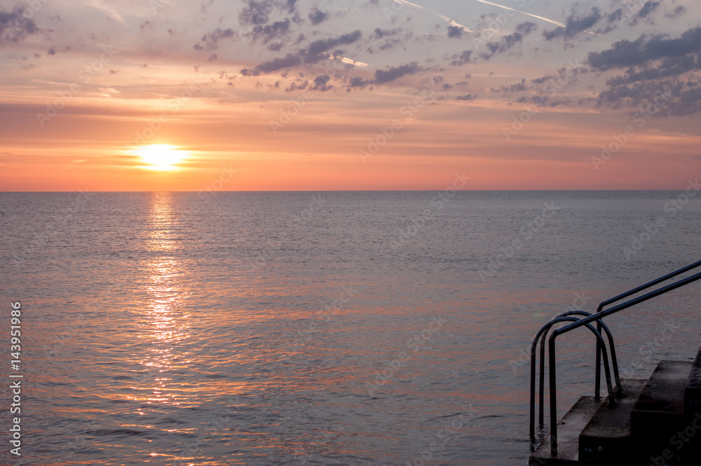 Obraz premium colorful sunset over Adriatic sea