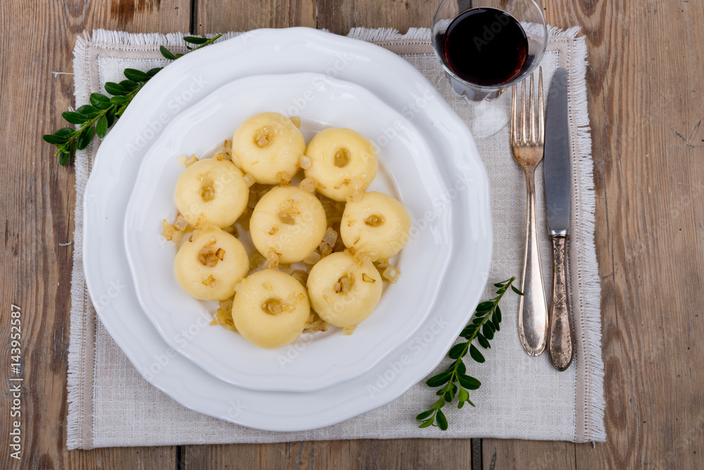 Silesian potato dumplings Silesian potato dumplings