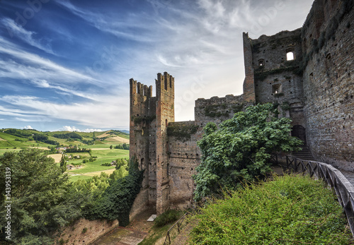 Castell Arquato, Piacenza, Emilia Romagna, Italy. .The ruins of a fortress photo