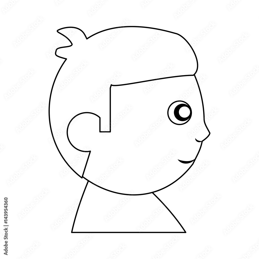 baby child son head outline vector illustration eps 10 baby child son head outline vector illustration eps 10