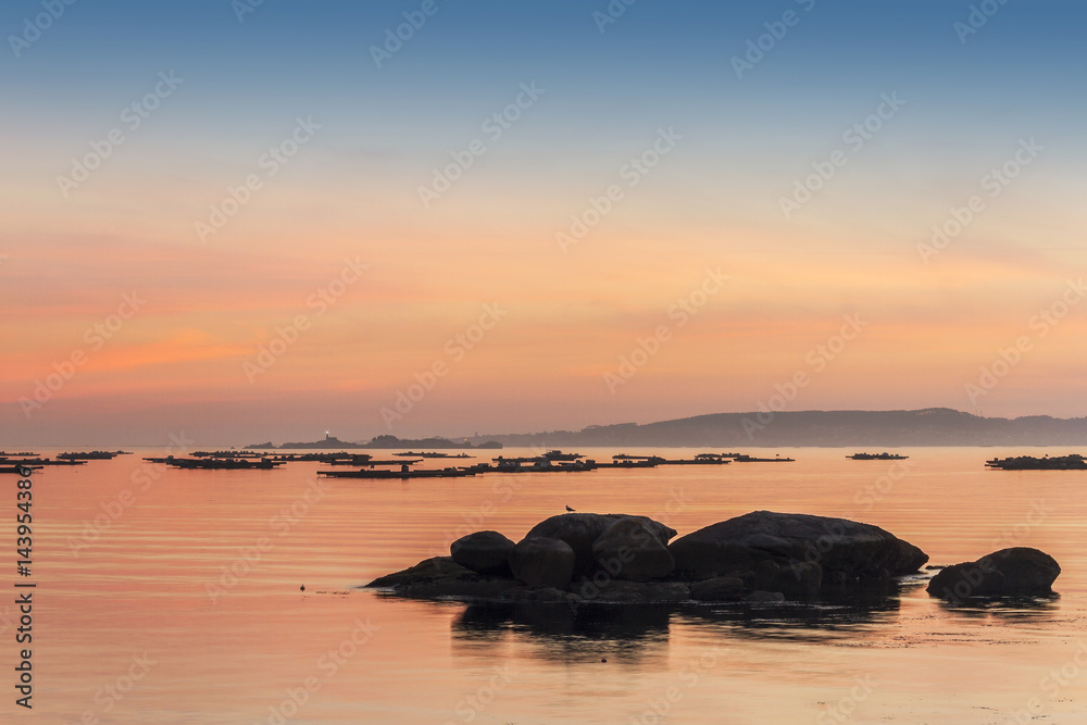 Arousa Estuary at dusk