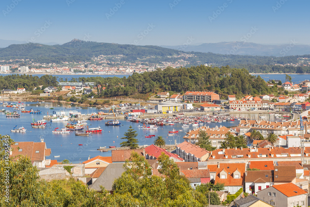 Aerial view of Arousa Island