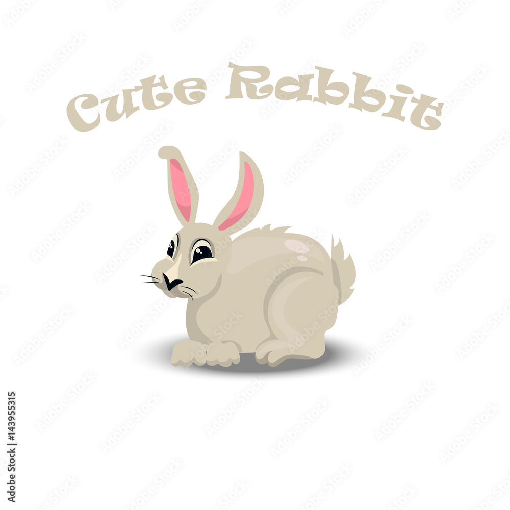 Fototapeta premium Cute cartoon rabbit