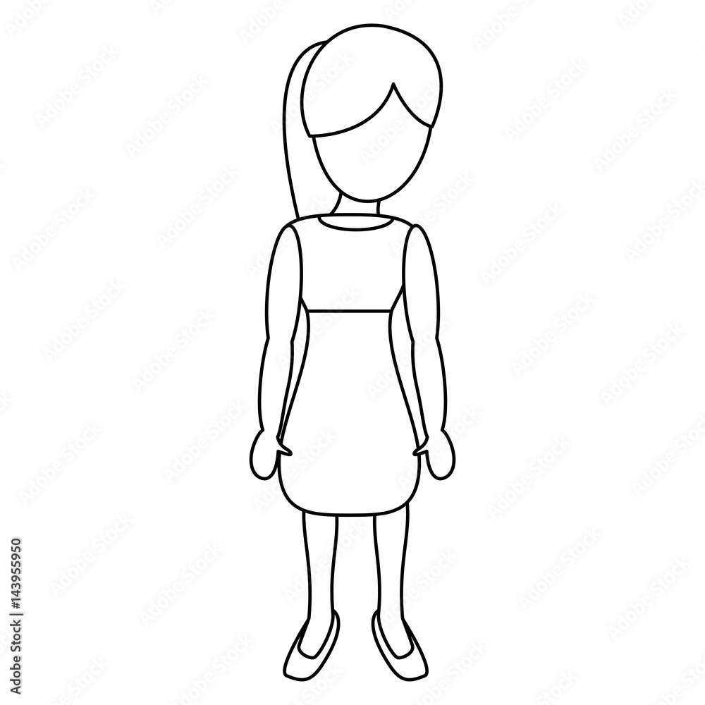character mother female image outline vector illustration eps 10 character mother female image outline vector illustration eps 10