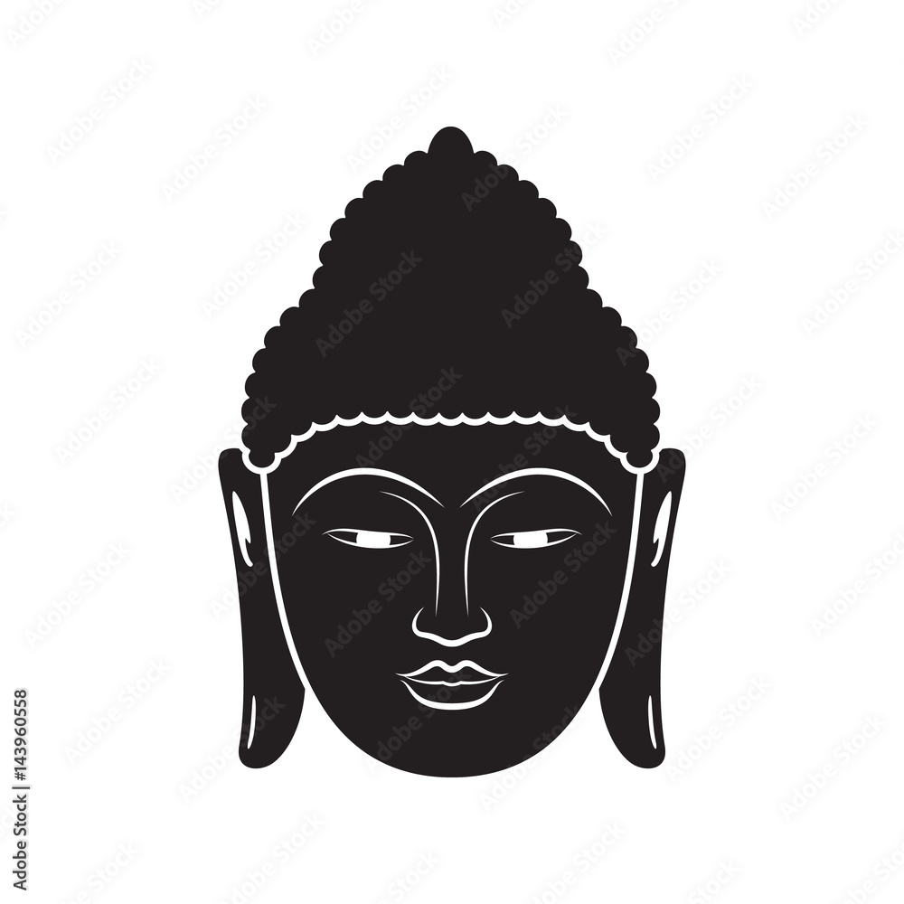 Buddha portrait On White Background Buddha portrait On White Background