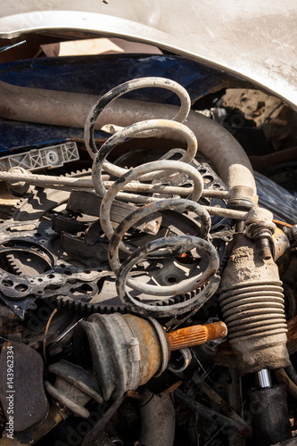 Heap of broken auto parts © Evgeniy