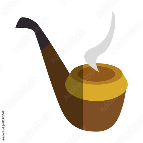 pipe wooden isolated icon