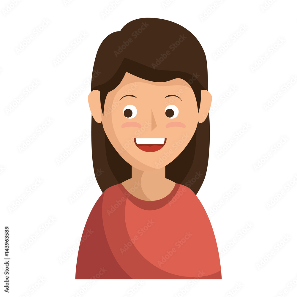 young woman avatar character young woman avatar character