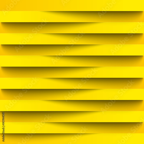 Infographics. Background, wallpaper for web design from realistic paper stripes shading. Light lines. Yellow color in combination with black. Overlapping strips of each other
