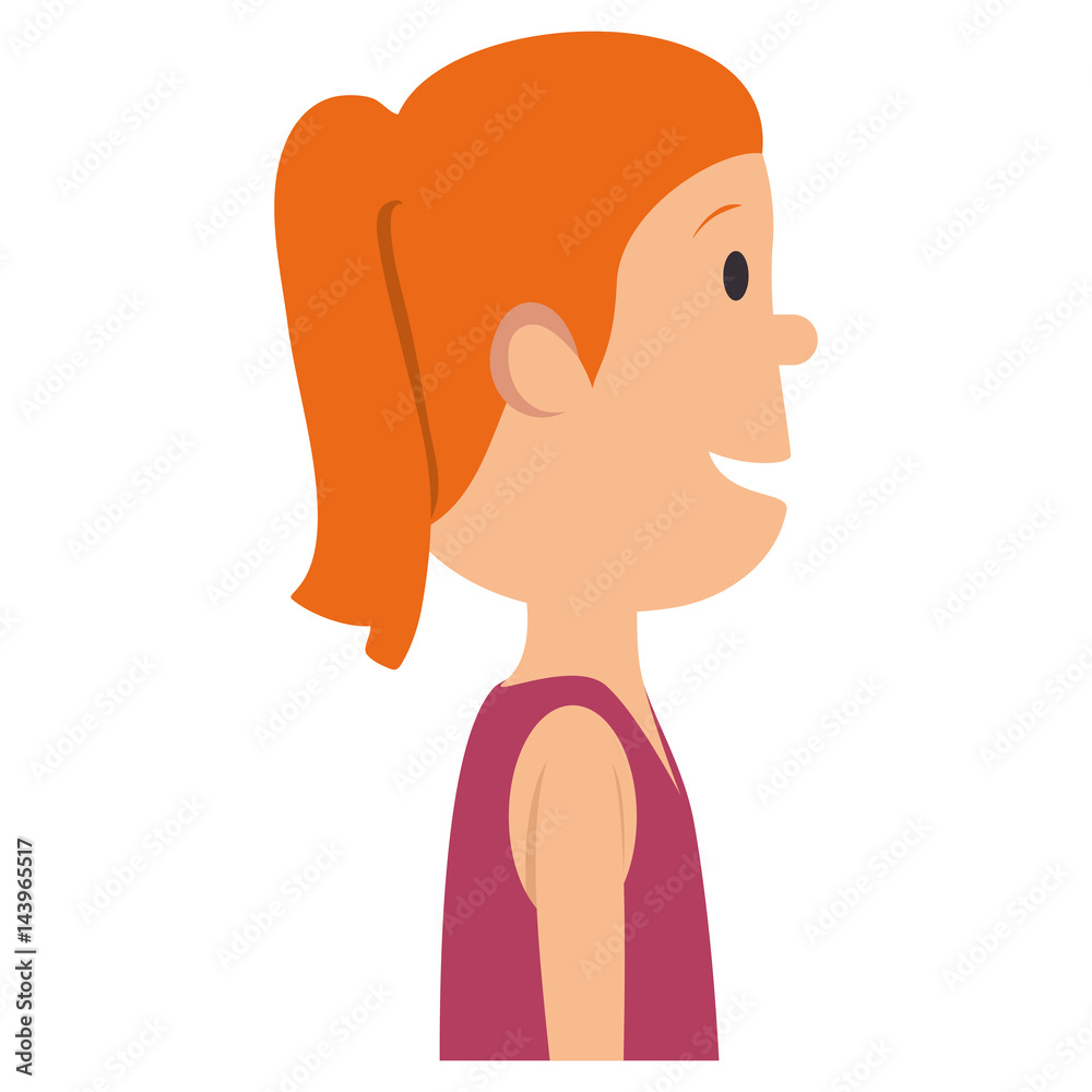 young woman avatar character young woman avatar character