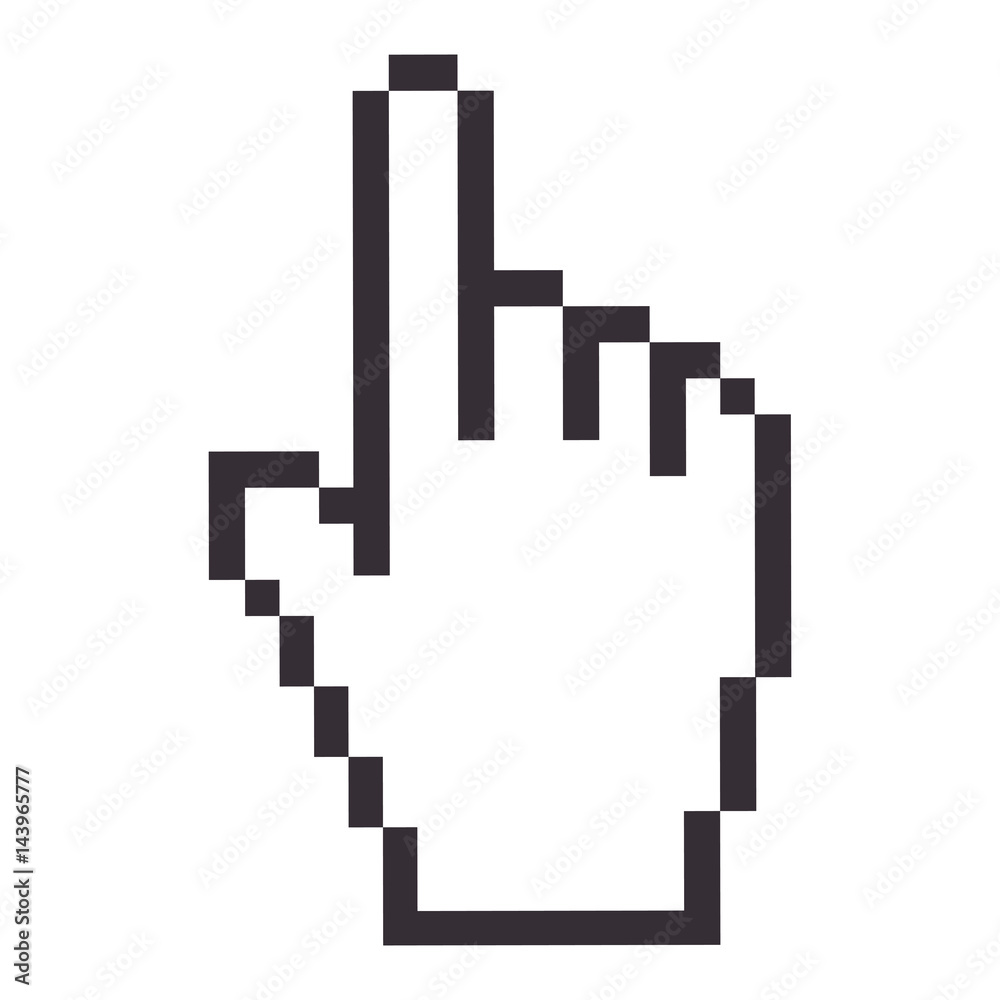 hand pointer isolated icon hand pointer isolated icon