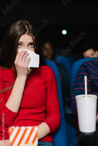 Sad scene at the movies photo