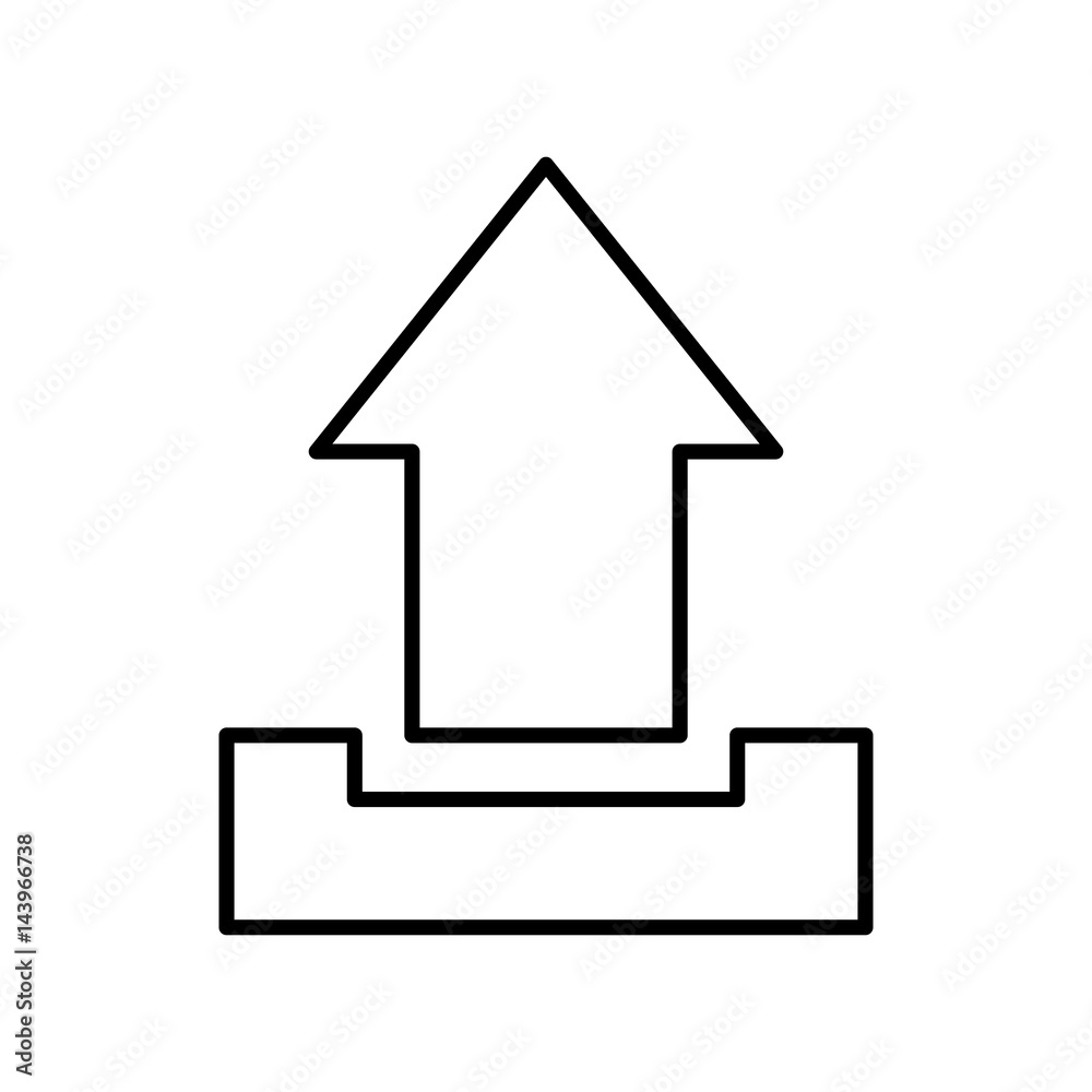 arrow upload isolated icon arrow upload isolated icon