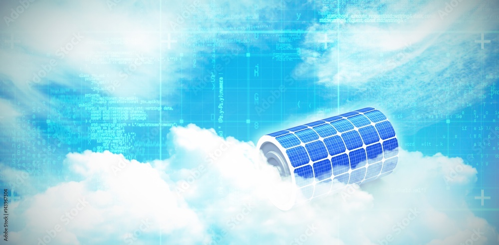 Obraz premium Digital composite of 3d solar panel