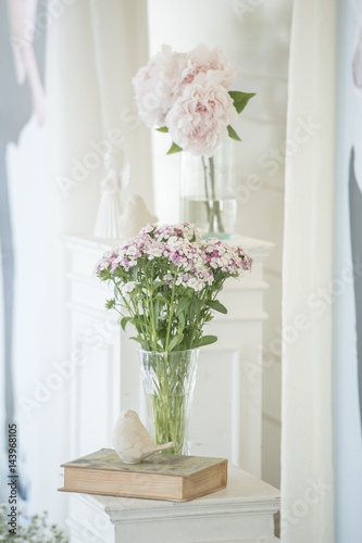 wedding backdrop with flower and wedding decoration