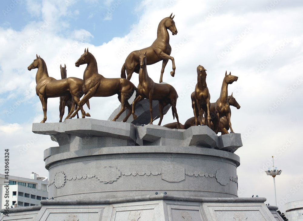 Obraz premium Monument in the center of Ashgabat, Turkmenistan